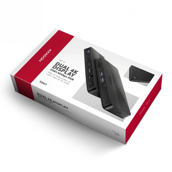 Hub USB multiplu 12în1 Axagon cu USB 4.0