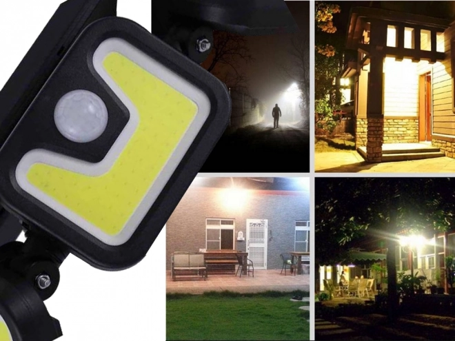 Lampa solară stradală cu 103 LED-uri COB și senzor de mișcare