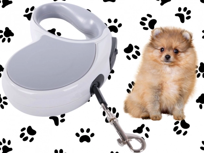 Lesă automată puternică de 5 m pentru câini până la 15 kg