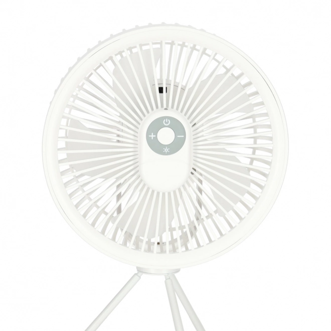 Ventilator de birou fără fir alb