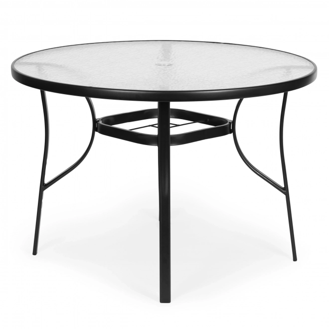 Masă de grădină rotundă 80 cm cu deschidere pentru umbrele