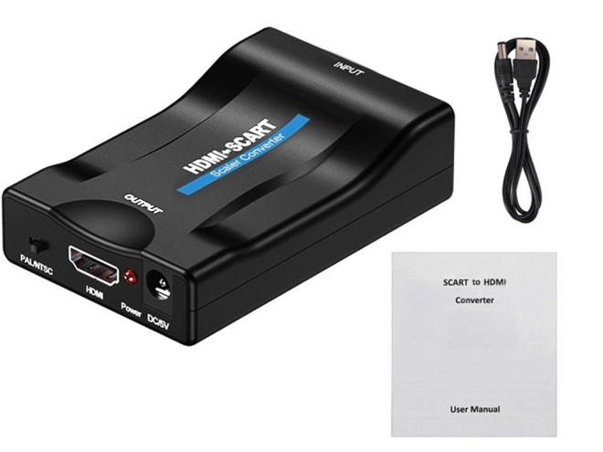 Adaptor convertor scart la hdmi av euro full hd