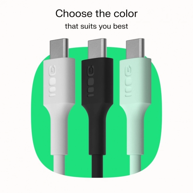 Cablu usb-c usb-c powerflex 100w silicon 1,2m alb