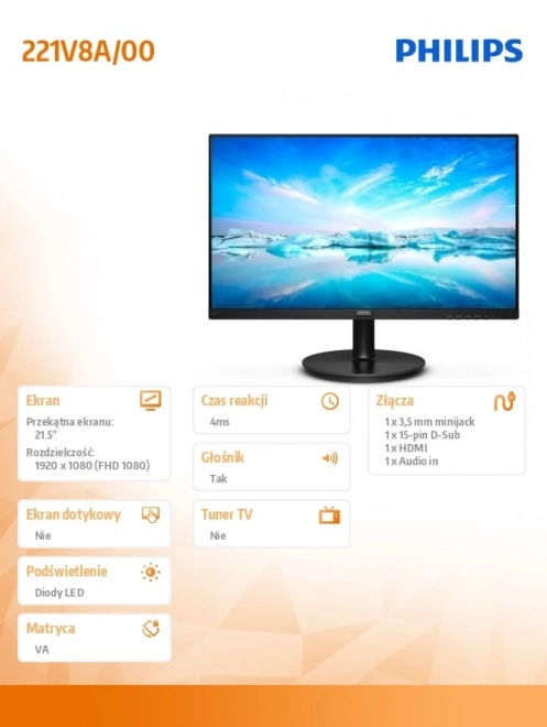 Monitor 21.5 inch cu HDMI și difuzoare