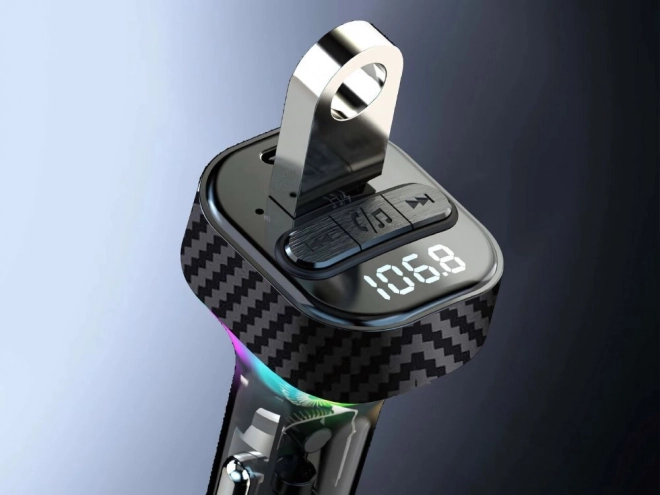 Transmițător auto FM Bluetooth cu USB și LED QC 3.0