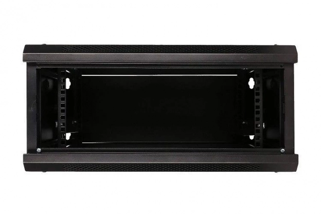 Dulap suspendat rack 4U 600x450 negru cu uși de sticlă