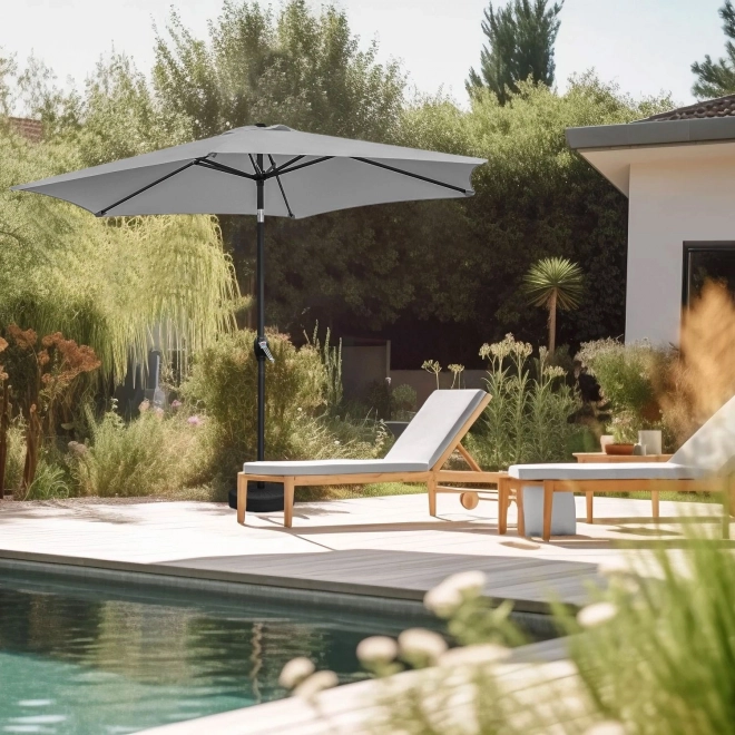 Umbrelă de grădină balcon pliabilă 210 cm gri