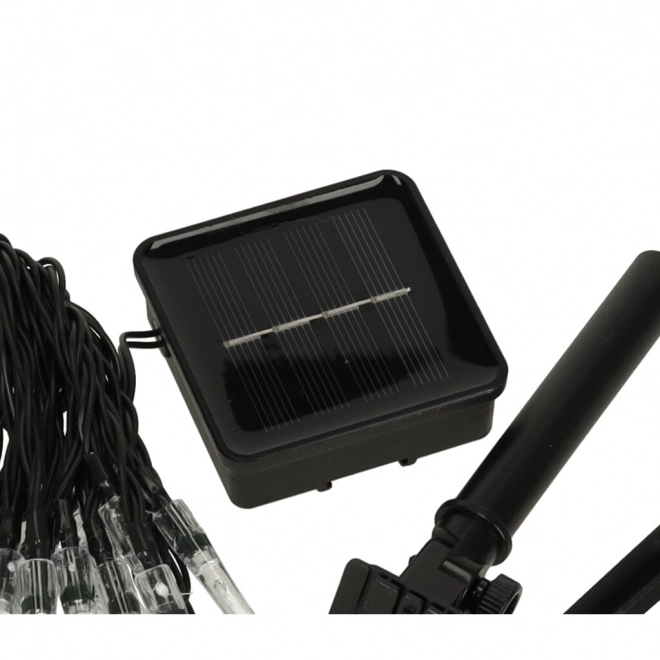 Lampă solară de grădină în formă de picătură cu 30 LED-uri cald alb 6,5m