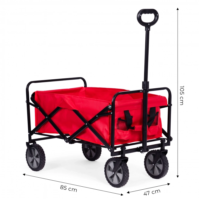 Cărucior pliabil de transport MultiGarden roșu 47x105 cm