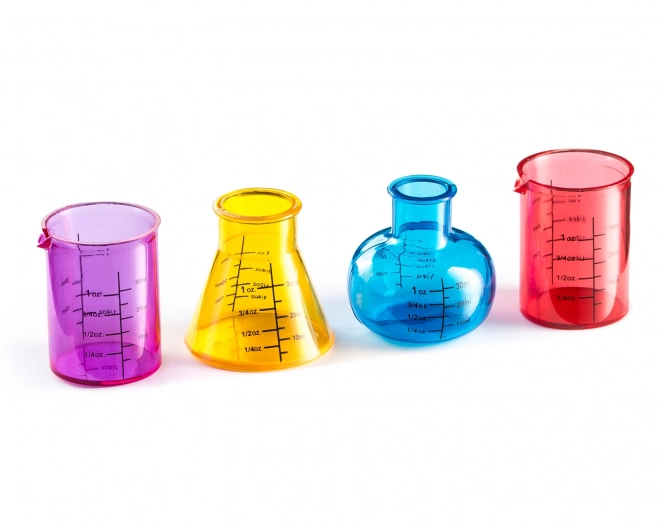 Pahare de shot din plastic Chimie - set de 4 bucăți