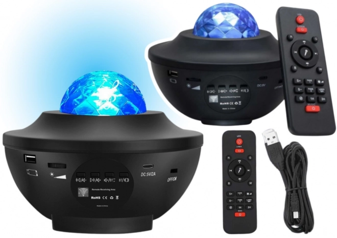 Proiector de stele lampă LED difuzor Bluetooth cu telecomandă