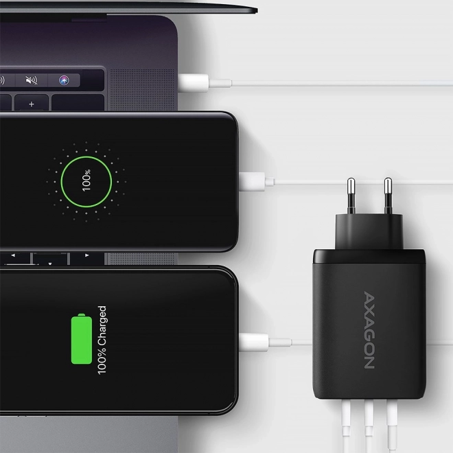 Încărcător GaN 100W cu 3 porturi AXAGON