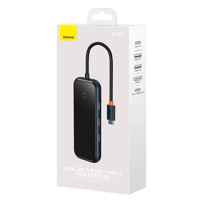 Hub USB-C Baseus AcmeJoy 5-in-1 cu PD și HDMI