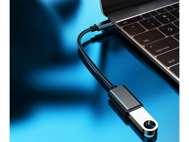 Adaptor USB-C la USB-A 3.0 OTG cu cablu împletit