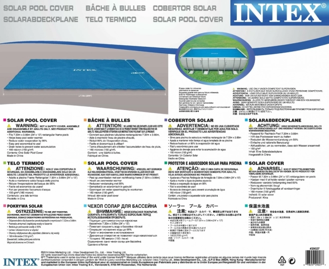 Acoperiș solar pentru piscină 7,32 x 3,66 m