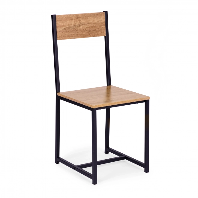 Set de mobilier: masă și 2 scaune din metal și MDF