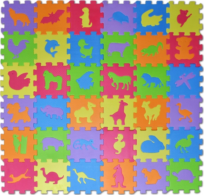 Puzzle din spumă 36 de piese - animăluțe