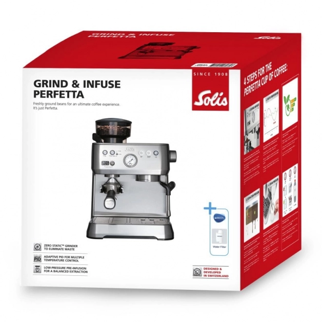 Espressor Solis Grind & Infuse Perfetta argintiu