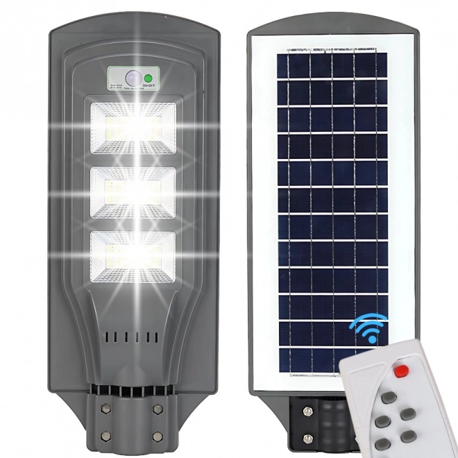 Lampa stradală solară LED cu telecomandă și senzori