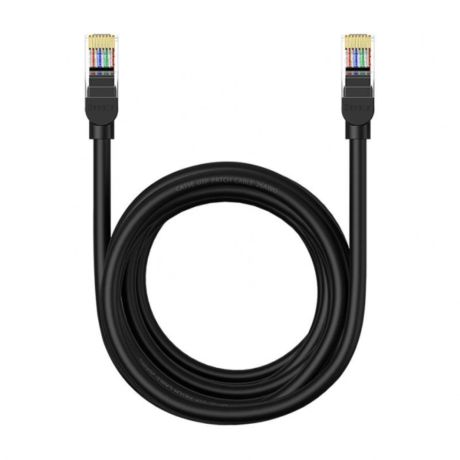 Cablu de rețea Baseus Ethernet CAT5 de 5 m negru