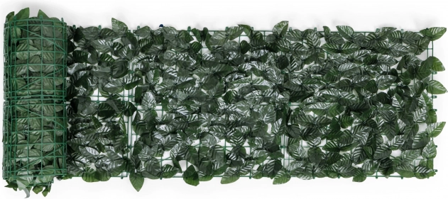 Gard viu artificial 500x50 cm pentru balcon, culoare verde