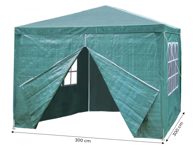 Pavilion gradina cu 4 pereti, 3x3 m, verde, MultiGarden