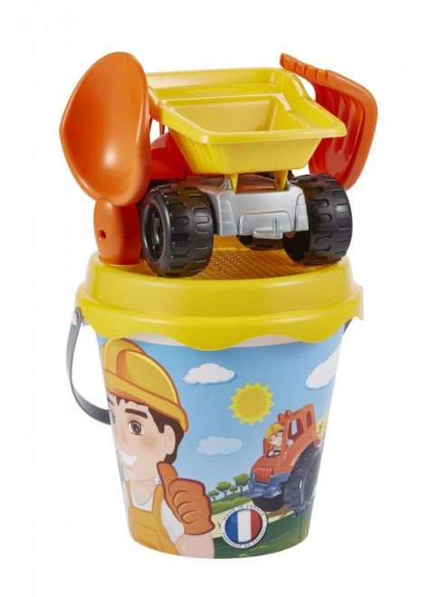 Set de nisip cu camion de construcții și accesorii