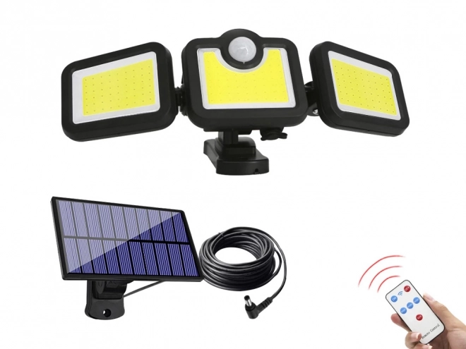Lampa solară cu senzor de mișcare pentru grădină