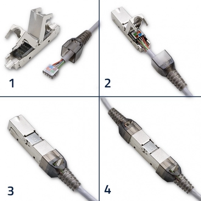 Conector fără unelte RJ45 STP Cat6