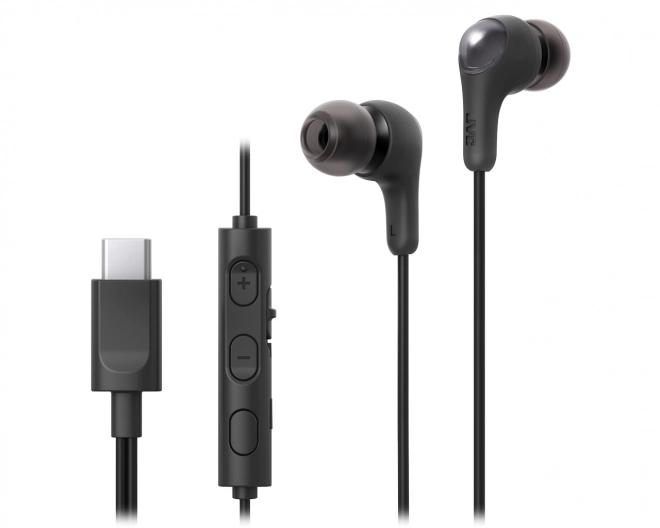 Căști USB-C negre Gumy Connect