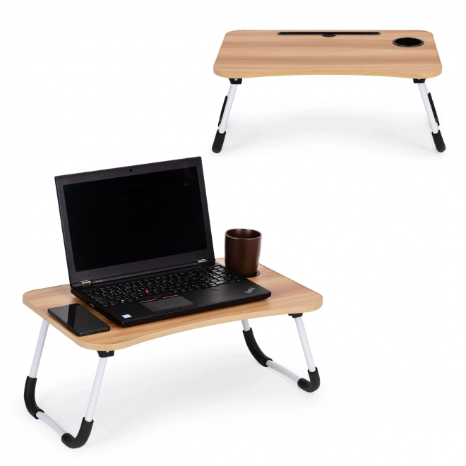 Suport laptop pentru pat lemn