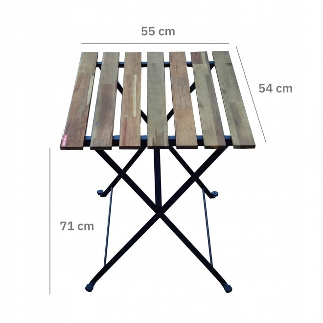 Set de mobilier de grădină din lemn de salcâm - masă și 2 scaune