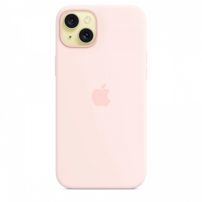 Carcasă de silicon MagSafe pentru iPhone 15 Plus - roz deschis