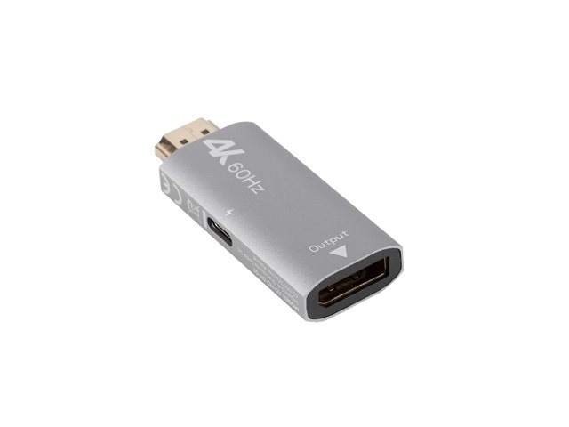 Adapter HDMI DisplayPort 4K argintiu