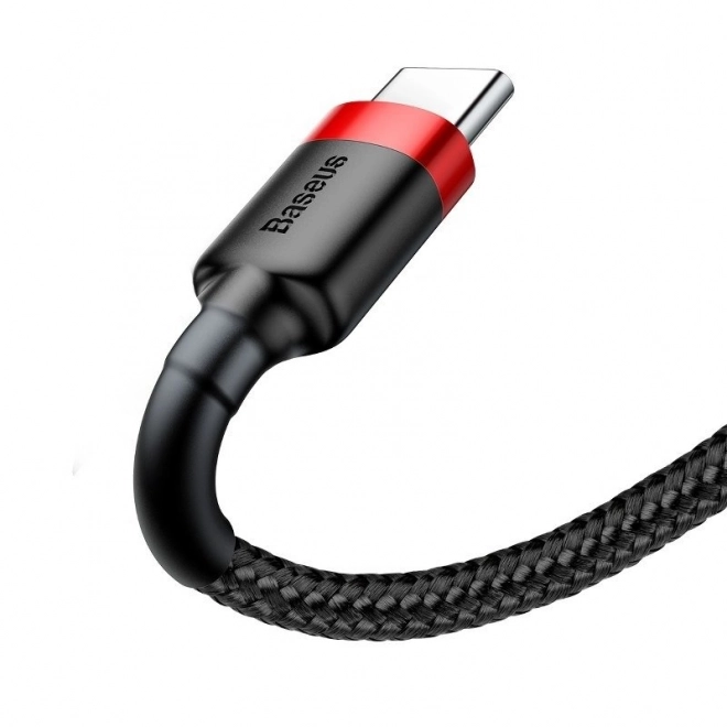 Cablu USB-C 3A Baseus Cafule 1m roșu-negru