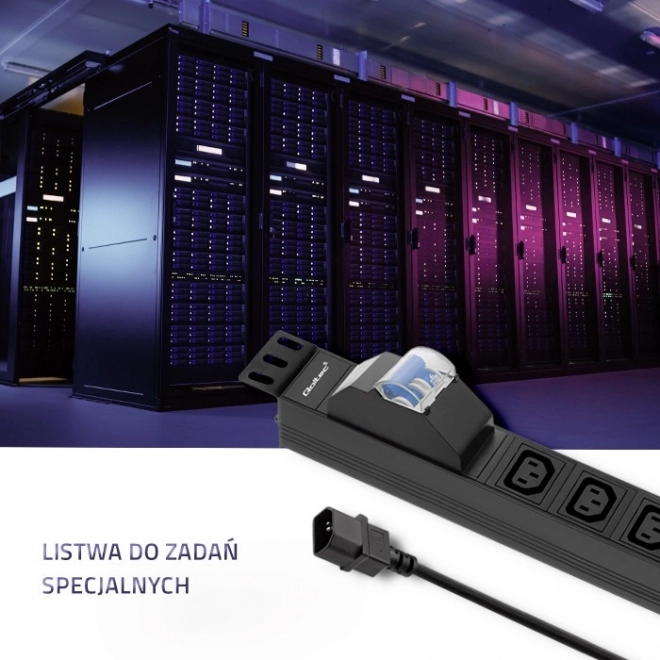 Listă de alimentare Rack 19 inci cu protecție la supracurent