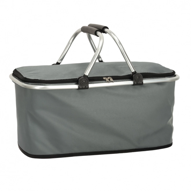 Coș de picnic termic pliabil gri
