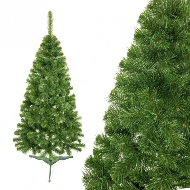 Brad artificial pin de iarnă natural 220cm cu suport