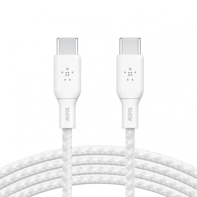 Cablu USB-C cu împletitură 100W 3m alb