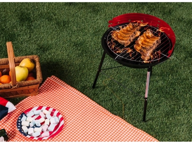 Grătar portabil de gradină pentru camping cu cărbune