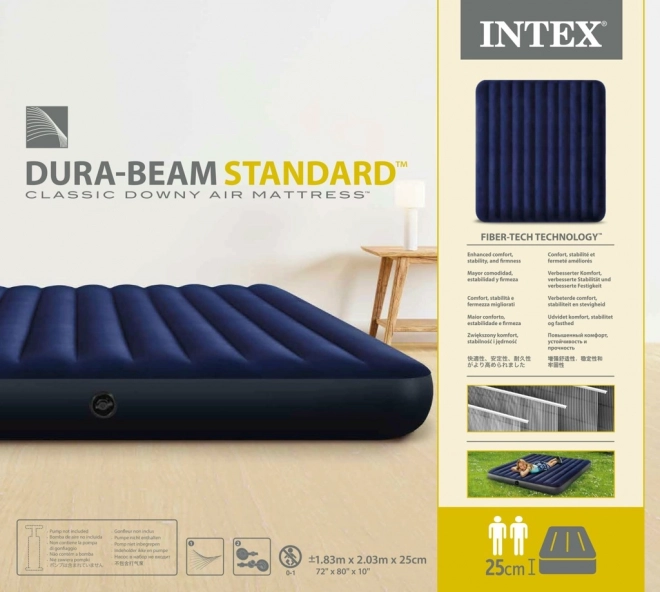 Saltea Gonflabilă Dublă Velour 203x183 cm INTEX
