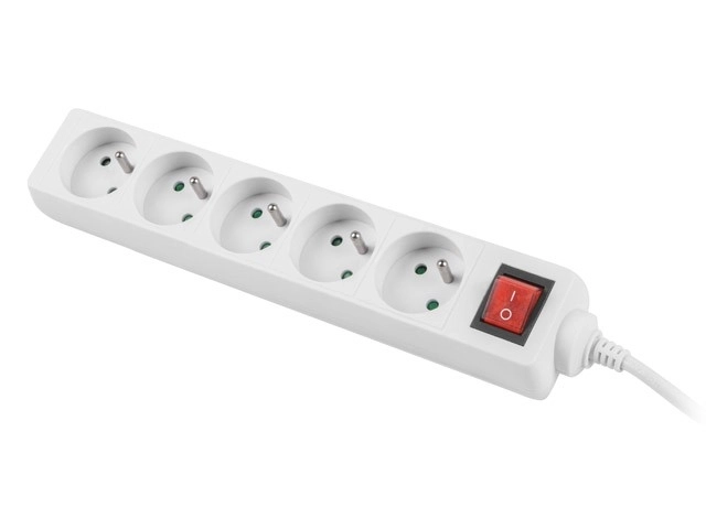 Prelungitor electric cu 5 prize și întrerupător, Lanberg