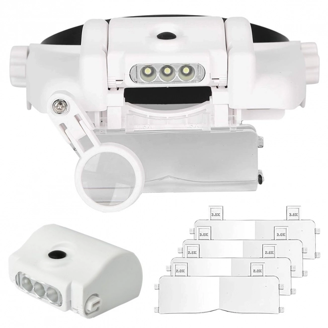 Ochelari cu far 3 LED lentile 13x