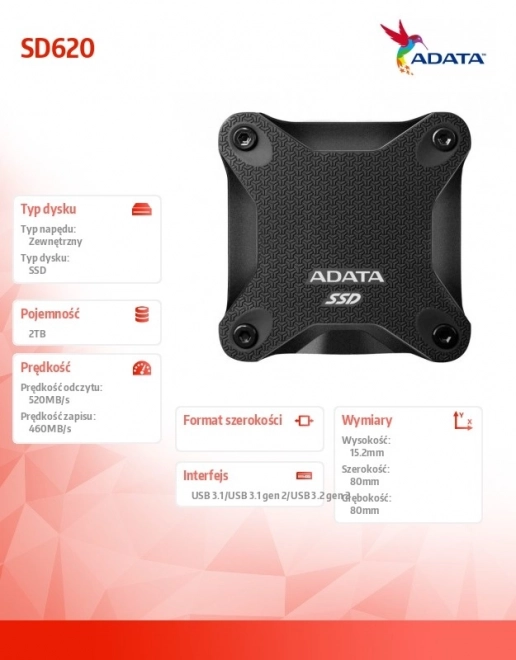 Disc SSD extern rezistent Black