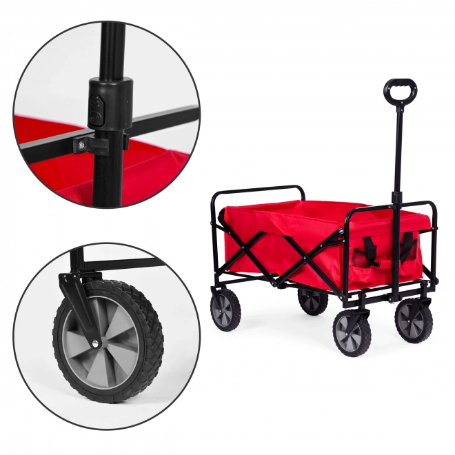 Cărucior pliabil de transport MultiGarden roșu 47x105 cm