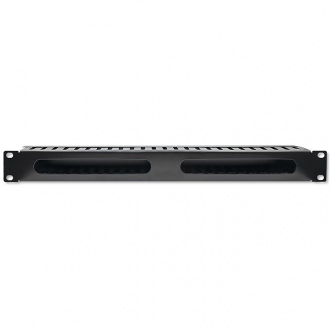 Organizator de cabluri pentru rack de 19″, 1U, 24 de poziții – QOLTEC