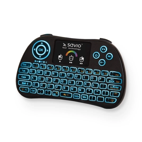 Tastatură wireless RGB TV Box Savio