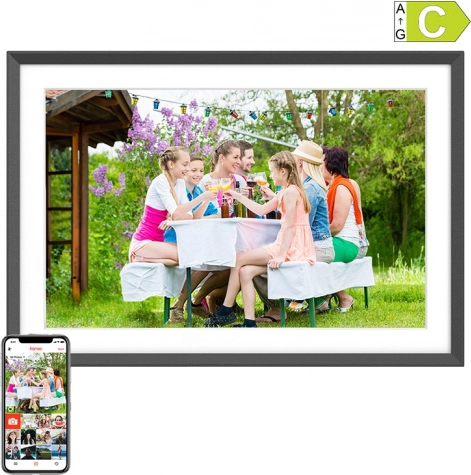 Ramă foto digitală inteligentă Arzopa 15,6" Full HD cu aplicația Frameo