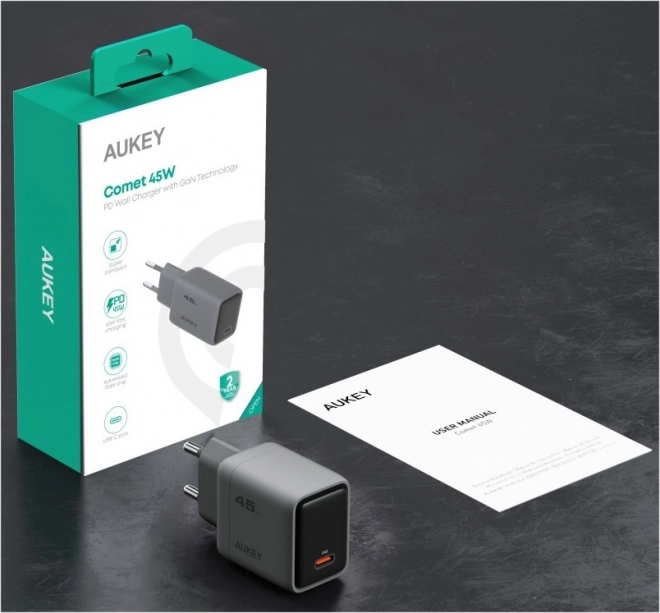 Mini încărcător AUKEY 45W USB-C cu încărcare rapidă