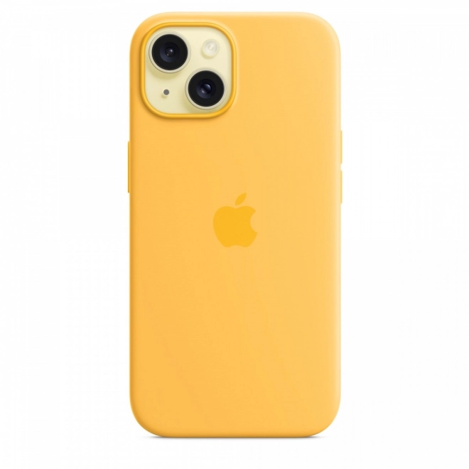 Husa silicon cu MagSafe pentru iPhone 15 - Sunshine